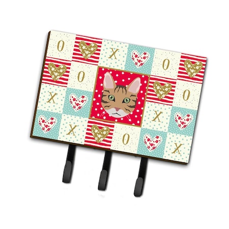 Carolines Treasures 6 x 2 x 9 in. California Spangled Cat Love Leash or Key Holder CK5098TH68